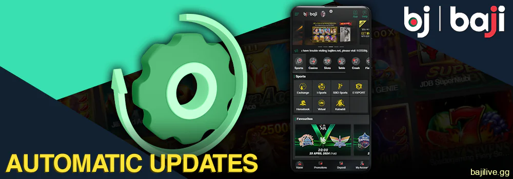 Use automatic updates of the Baji BD app